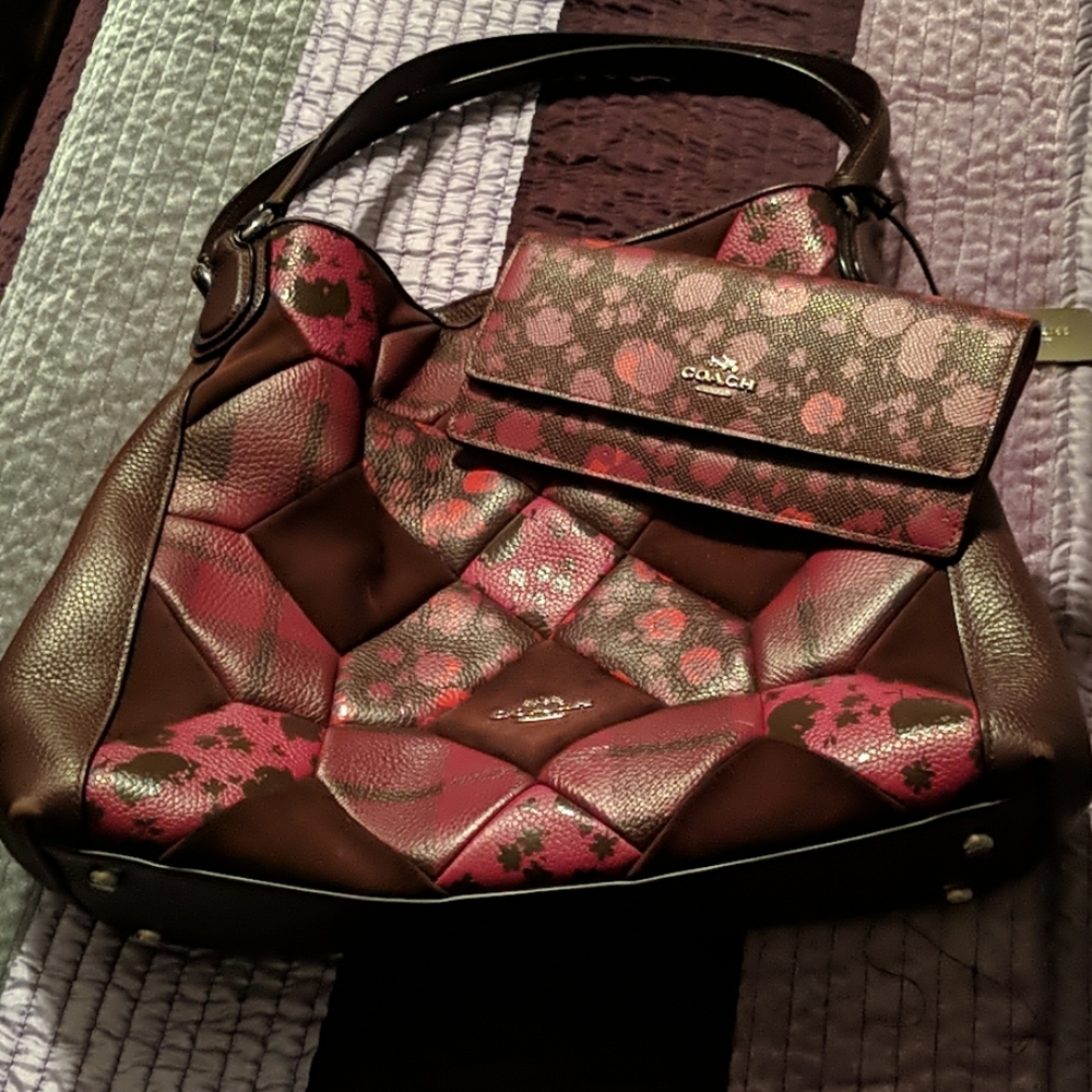 Coach purse and matching wallet